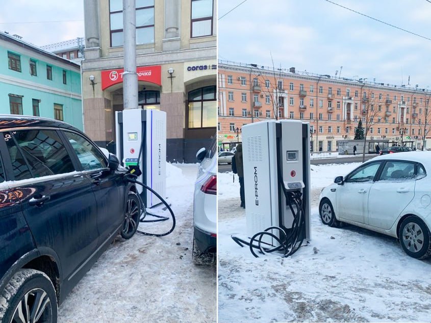В Иванове появилось еще 7 зарядных станций для электромобилей.