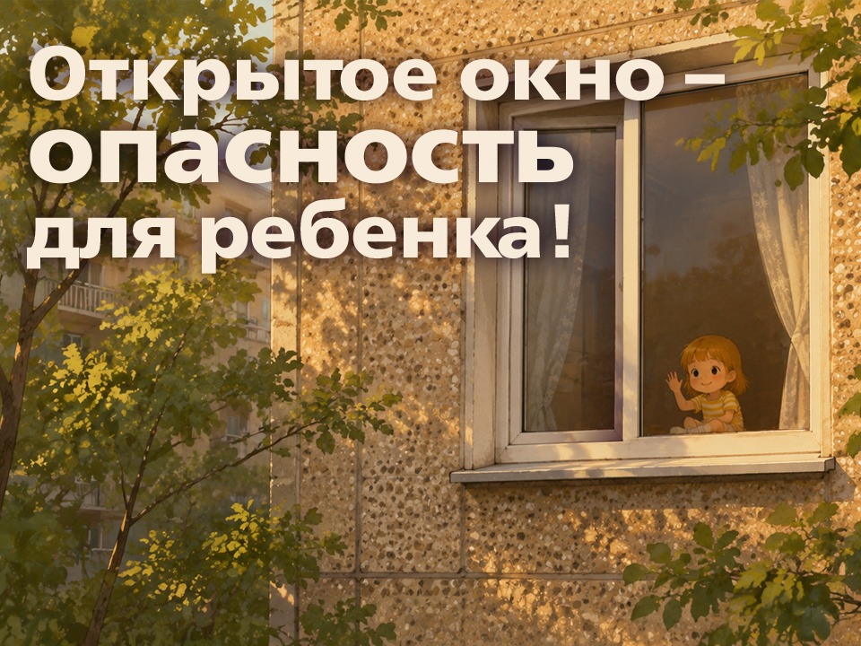 О предупреждении несчастных случаев с падением маленьких детей из окон.