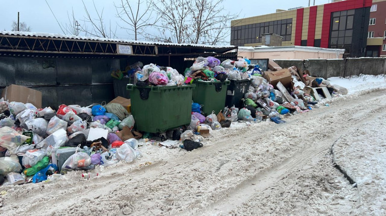 Переполненную контейнерную площадку в Авдотьино очистили.