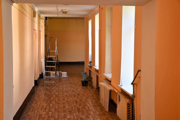 В средней школе № 35 выполнен ремонт к новому учебному году.