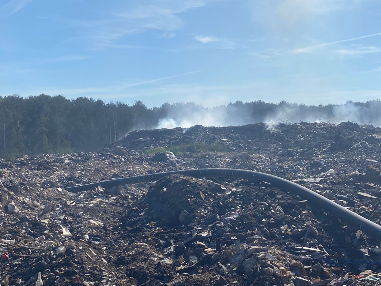Непроизвольные выходы открытого огня на поверхность не фиксируются на полигоне «Залесье»  в течение нескольких недель.