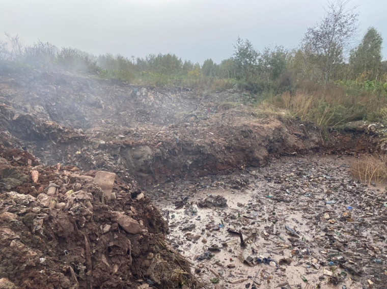 Продолжается ликвидация очагов тления  на полигоне «Залесье».
