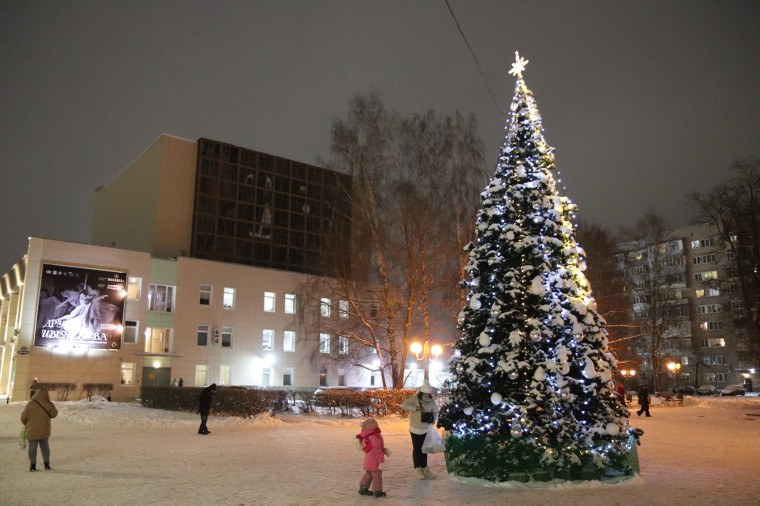 В Иванове приступили к монтажу главной городской ёлки.