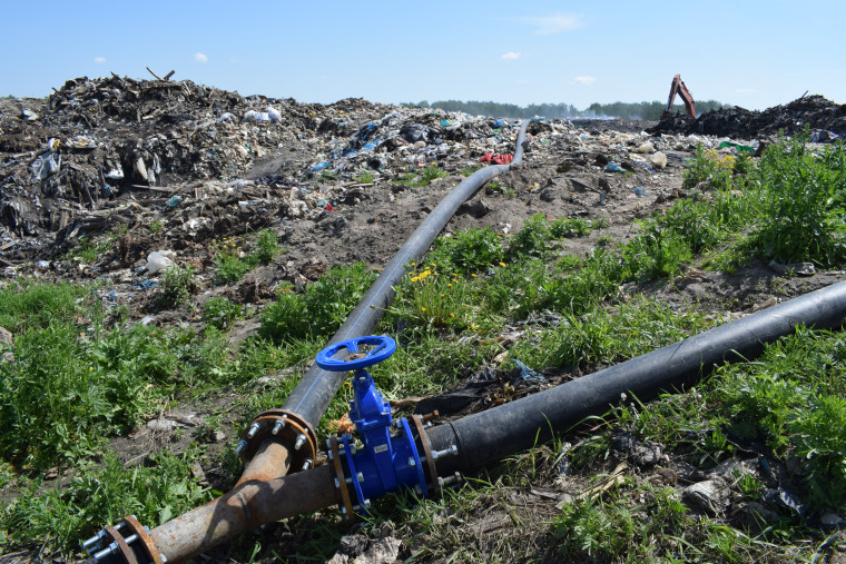 На полигоне ТКО «Залесье» запустили новую насосную станцию.