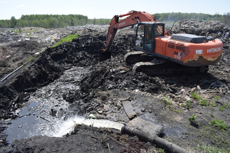 На полигоне ТКО «Залесье» запустили новую насосную станцию.